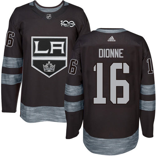 Adidas Kings #16 Marcel Dionne Black 1917-100th Anniversary Stitched NHL Jersey
